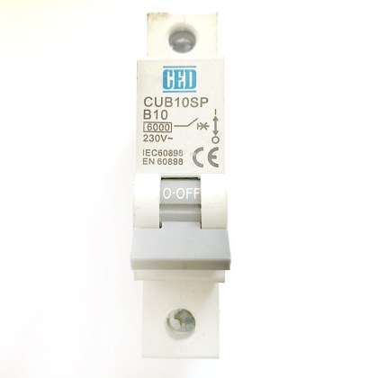 CED CUB10SP B10 10A 10 Amp MCB Circuit Breaker Type B